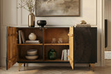 Sideboard GOLDEN SUNSET 140cm 3D mango wood black