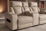 Kinosessel HOLLYWOOD 2-Sitzer elektrisch verstellbar Kunstleder beige