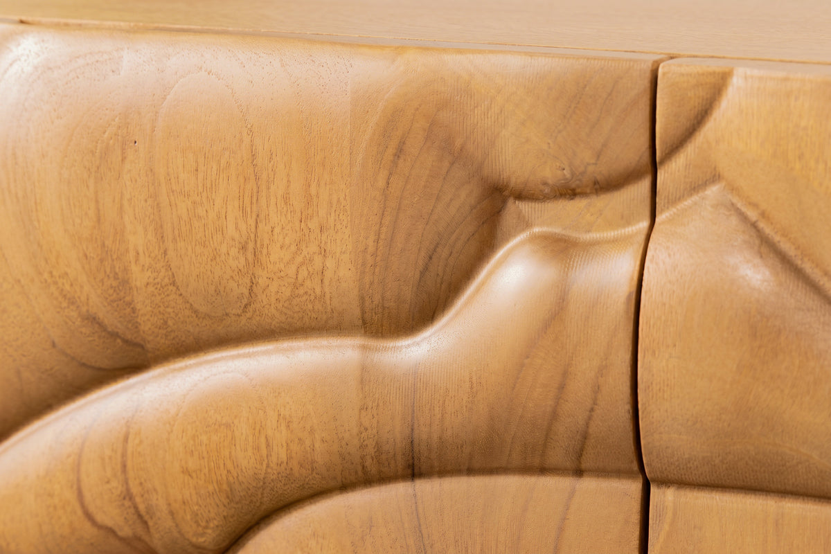 Sideboard FLUID 175cm 3D mango wood creamy
