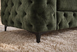 Sofa MODERN BAROCK 235cm 3-seater velvet dark green