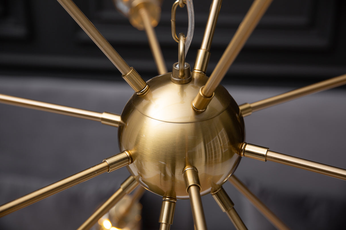 Pendelleuchte SPUTNIK 85cm 14 Arme gold