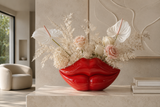 Glamour decoration vase LIP 40cm lips red
