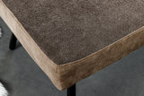 Bench BIG GEORGE 160cm flat woven fabric spring core velvet taupe brown
