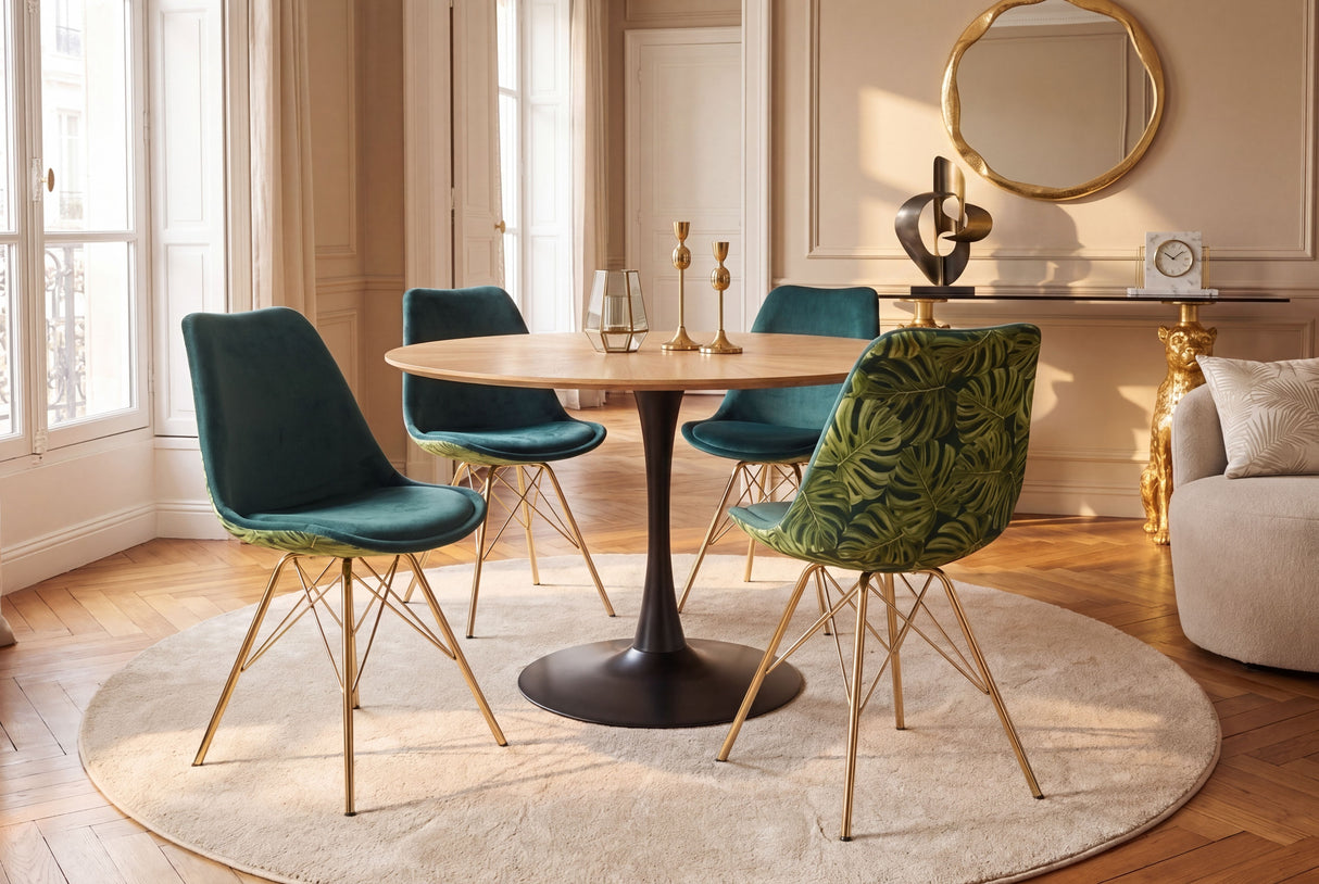 Chair SCANDINAVIA MEISTERSTÜCK monstera leaf green
