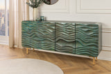 Sideboard WAVE 160cm turquoise mango wood