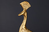 Platte WILDLIFE PEACOCK 40cm Skulptur gold