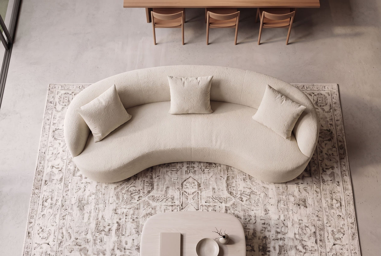 Sofa ATELIER 230cm 3-Sitzer Bouclé beige