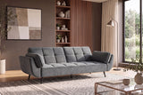 Schlafsofa BOUTIQUE 215cm mit Armlehnen Samt grau