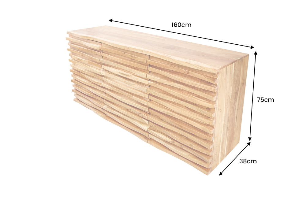 Sideboard RELIEF 160cm Akazienholz natur