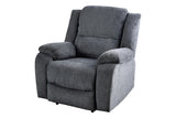 Cinema armchair HOLLYWOOD textured fabric dark grey