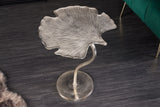Side table GINKGO LEAF 53cm silver