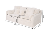 Sofa YETI 200cm 3-Sitzer abziehbarer Bezug Champagner Beige
