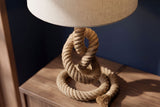 Floor lamp SEVEN SEAS 80cm w/ authentic knotted rope