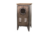 Cabinet NAUTILUS 80cm pine wood metal vintage brown