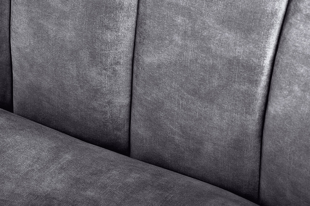 Sofa BABYLON 200cm 3-Sitzer Samt anthrazit