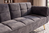 Schlafsofa BOUTIQUE 215cm 3-Sitzer Samt Dunkelgrau