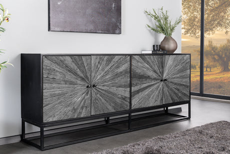 Sideboard BARRACUDA 180cm Mangoholz und graues Teakholz