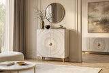 Highboard GOLDEN SUNSET 120cm 3D mango wood white