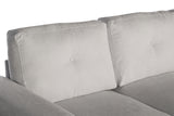Sofa bed APARTMENT 245cm 3-seater w/ ottoman and storage space textured fabric beige