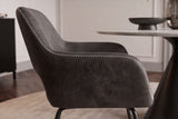 Chair MUSTANG with armrests microfibre antique grey