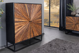 Highboard BARRACUDA 120cm mango wood and brown teak wood