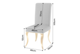 Stuhl MODERN BAROCK DELUXE mit goldenen Beinen Samt grau
