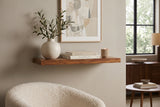 Wall shelf PURE 60cm sheesham wood brown stone finish