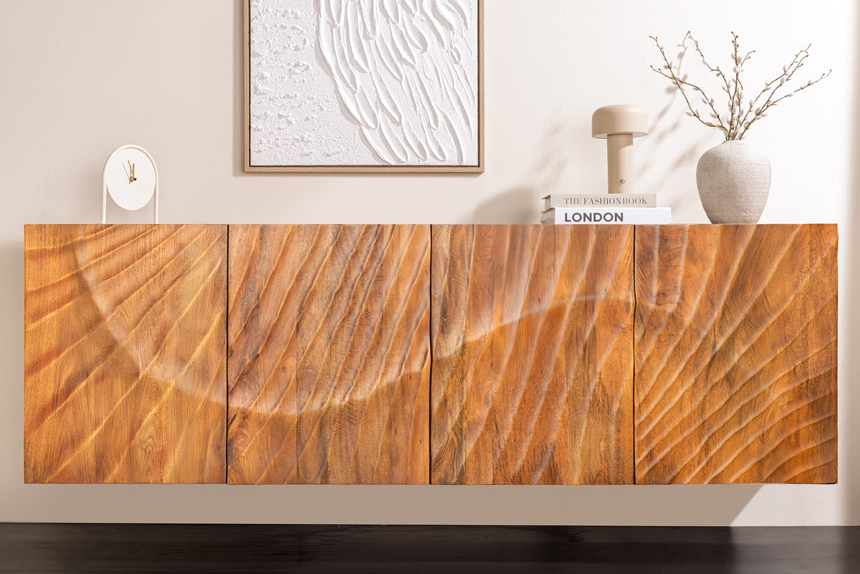 Sideboard SCORPION 180cm 3D hängend Mangoholz braun