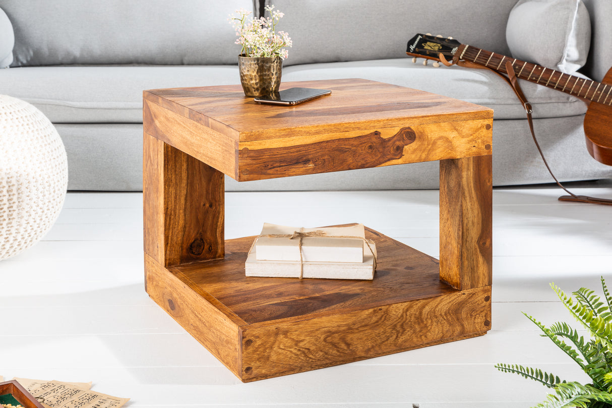 Couchtisch GIANT S 45x45cm Sheesham-Holz 