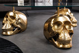 Coffee table SKULL 90cm gold 8mm tempered glass