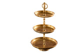 Etagere ORIENT 50cm 3 trays with hammer stroke effect gold