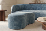 Bench chest ELEMENTAL 120cm upholstered w/ storage space velvet petrol