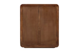 Highboard MONZA 120cm fluted front rounded edges mango wood brown w/ gold details