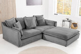 Sofa HEAVEN 200cm removable cover cord grey