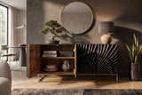 Sideboard SCORPION 180cm 3D mango schwarz