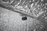 Coffee table LEAF 80cm metal silver handmade