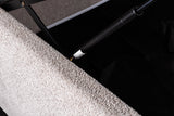 Bed ART DECO 180x200cm bouclé greige w/ storage space