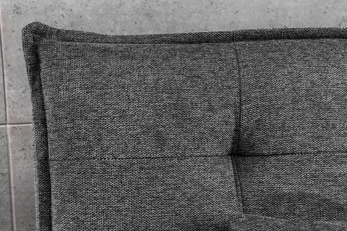 Sofa bed JAZZ 195cm 3-seater textured fabric grey