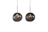 Pendelleuchte LIQUID DIAMOND 20cm Glas Rauchoptik
