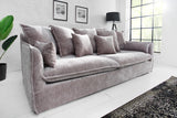 Sofa HEAVEN 200cm Samt taupe abnehmbarer Bezug