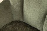 Swivel chair AVIGNON 360° w/ armrests chenille fabric green and black legs