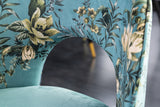 Chair PRÊT-À-PORTER BOUTIQUE velvet turquoise w/ golden foot caps