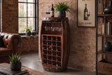 Weinregal BODEGA 100cm für 24 Flaschen Massivholz Tannenholz braun