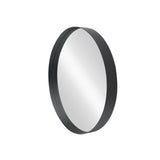Wall mirror PORTRAIT 40cm round aluminium black