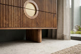 Sideboard MADISON 180cm strukturierte Front braun