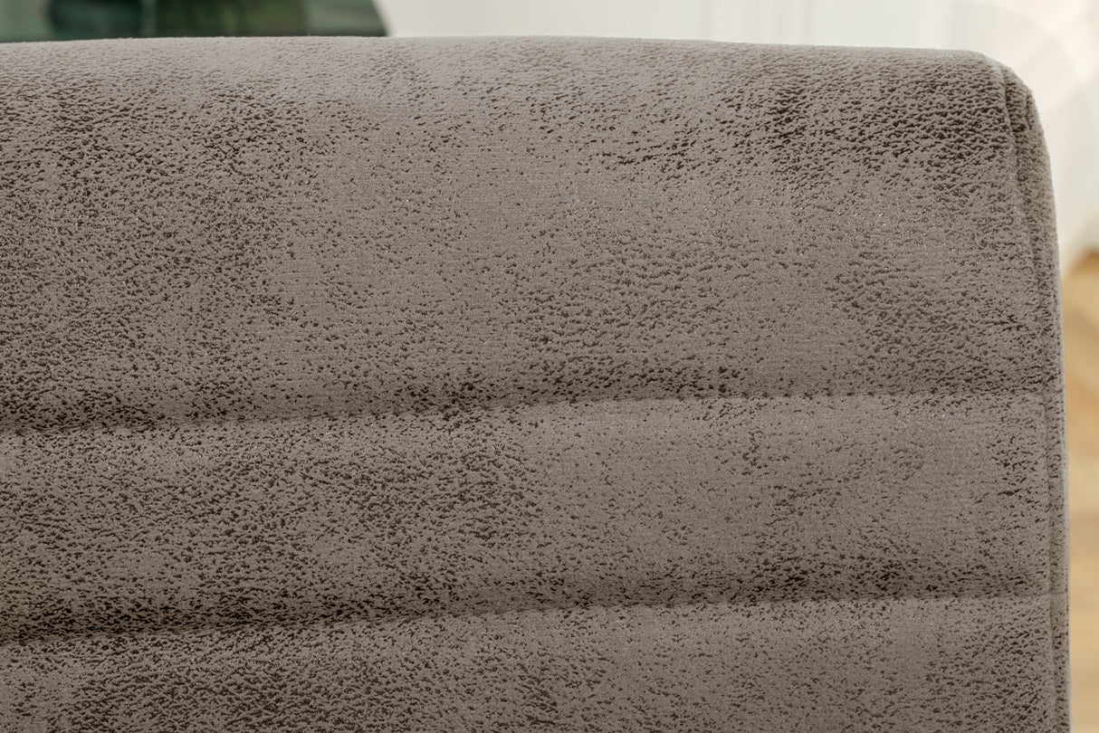Freischwinger LOFT mit Armlehnen Eisenbeine Mikrofaser taupe grau