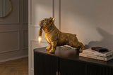 Tischleuchte BULLDOG 35 cm goldene Hundeskulptur