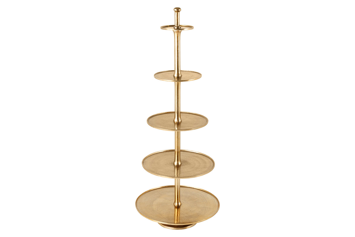 Etagere ABSTRACT 150cm 5 trays gold