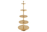 Etagere ABSTRACT 150cm 5 trays gold