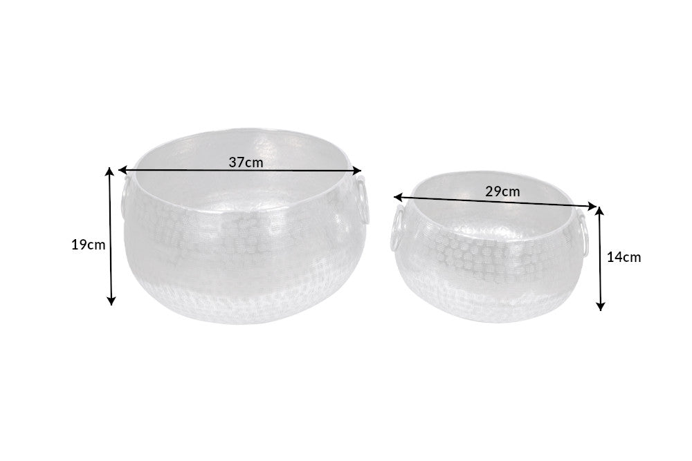 Bowl ORIENT 28-40cm set of 2 silver